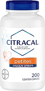 Citracal Calcium Citrate + D3 Petites Tablets - 200 ct, Pack of 4