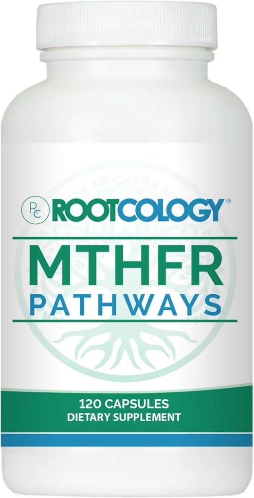 Izabella Wentz博士によるRootcology | MTHFR Pathways | ビタミンB6、B12およびFolateによるメチル化サポート | 免疫・エネルギー・脳の健康をサポート | 120カプセル