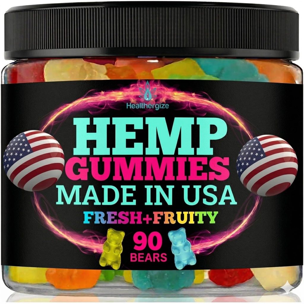 Hemp Gummies for Relaxation and Rest-Natural Hemp Oil Gummies, 新鮮なフルーティーフレーバー おいしい救済-Made in USA-High Potency Gummy Edibles-Extra Strengths 90 Bears