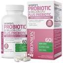 Bronson Women's Probiotic 50 Billion CFU + Cranberry & D-Mannoseとプレバイオティック - 腟の健康、健康な消化、免疫機能および尿路サポート、非GMO、60ベジタリアンカプセル