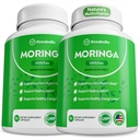 Rosabella Moringaのカプセル-純粋なMoringaの粉、エネルギー、皮、免疫及び腸の健康のスーパーフード、酸化防止剤、必須のビタミン及びアミノ酸、自然な緑のスーパーフードの補足- 120の計算で豊富な