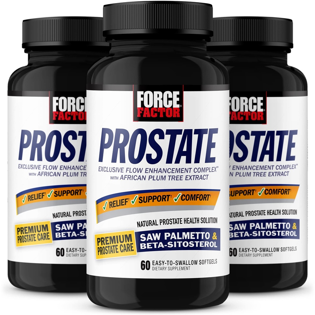 FORCE FACTORの前立腺、3パックは人のためのPalmettoおよびベータSitosterolの補足、前立腺の健康サポート、サイズ サポート、尿道の救助、ぼうこう制御、減らします夜間の排尿、180のSoftgelsを見ました