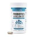 NatureWise Probiotics 60 Billion CFU - 17 Strains + Organic Prebiotics - 免疫、消化及び女性のための腸の健康サポート - ベジタリアン、グルテンフリー、非GMO - 60カプセル[2ヶ月の供給]