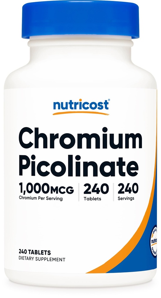 Nutricost Chromium 1000mcg、240錠 - グルテンフリー、非GMO