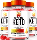 rize の実験室(高度の減量のための 3 のイグナイト Keto ACV のガミーのパック、ケト イグナイトの補足(180 のガミー)