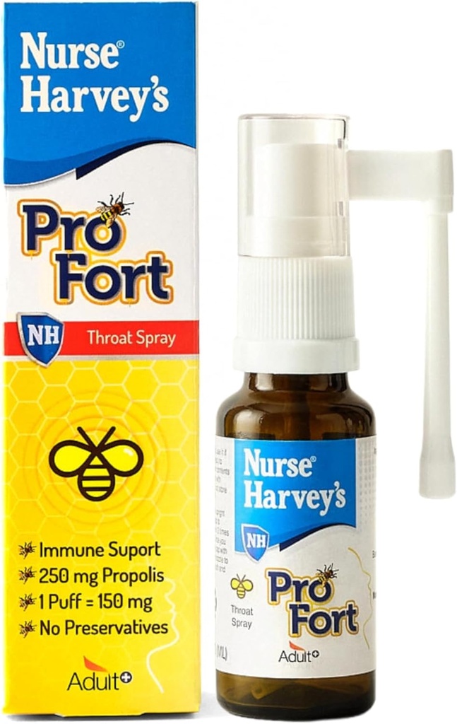 看護師 Harvey's Propolis Throat Spray Pro-Fort Mouth と Throat Spray - Sore Throat 0.7Fl Oz