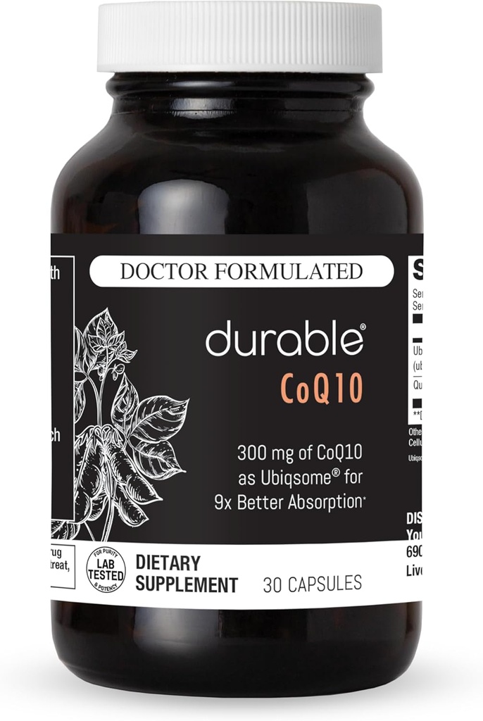 耐久のCoQ10 - 9Xのよりよい吸収+ Quercetinの300mg Coenzyme Q10 Phytosome –中心、エネルギー及び細胞サポート–医者によってフォーミュレートされる、ビーガン、非GMOは、米国で、一度毎日(30のカプセル)なしました