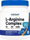 Nutricost L-Arginine Complex(ブルーラズベリー、60サービング) - グルテンフリー、非GMO