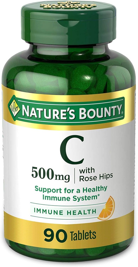 Nature's BountyビタミンC、健康な免疫システム、Rosehips、90のChewableタブレットが付いている500のmgのビタミンCのためのサポート