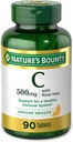 Nature's BountyビタミンC、健康な免疫システム、Rosehips、90のChewableタブレットが付いている500のmgのビタミンCのためのサポート