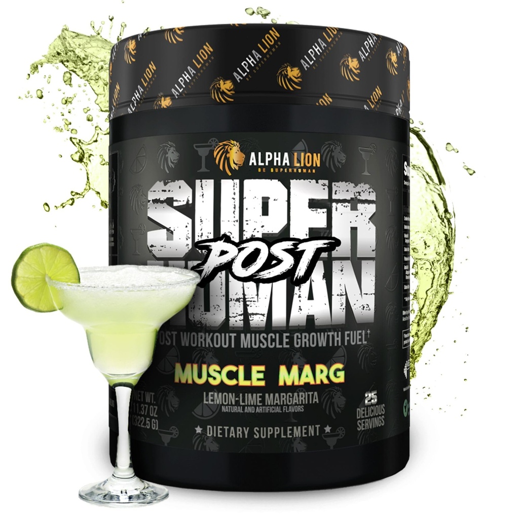 アルファ ライオンのSuperhumanのポストのワークアウトの粉、筋肉建築者の飲み物、クレアチンの Monohydrate + Lean筋肉成長のための多く、強さ及び容積、女性及び人のための補足(25のサービング、筋肉マージ)