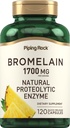 パイピングロックブロムレインサプリメント | 1700mg | 120カプセル | パイナップル酵素 | 非GMO、グルテンフリー