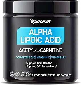 Ultra Alpha Lipoic Acid with CoQ10, Vitamin C & B1 - Supports Brain Health & Antioxidant Defense - 150 Capsules, Made in USA