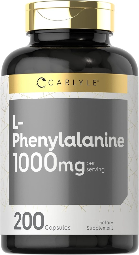 Carlyle L Phenylalanine Supplement 1000mg | 200 Capsules | Non-GMO & Gluten Free