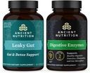 Ancient Nutrition Leaky Gut Capsules, 60 Count + Digestive Enzymes Capsules, 90 Count
