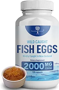 野生の獲れた魚の卵 2,000mg - 目、脳の健康のためのオメガ3の補足、免疫、骨および歯、オメガ3-6-9の魚の卵のカプセルとの泥サポートを支えて下さい