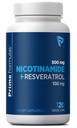 Resveratrol 100 mg 120ベジギーカプセル付きニコチンアミド500mg - 非GMOビタミンB3、メタボリック健康、NAD +、皮膚細胞とミトコンドリアエネルギー生産をサポートしています。 男性と女性のためのアメリカ製