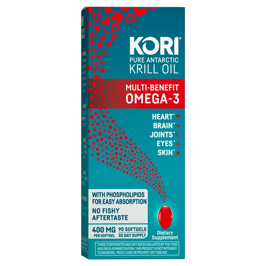 Kori Krill オイルオメガ 3 の補足、優秀な吸収のAntarctic Krill オイルの代わり、400 の mg の Softgels、90 の Softgels、EPA 及び DHA