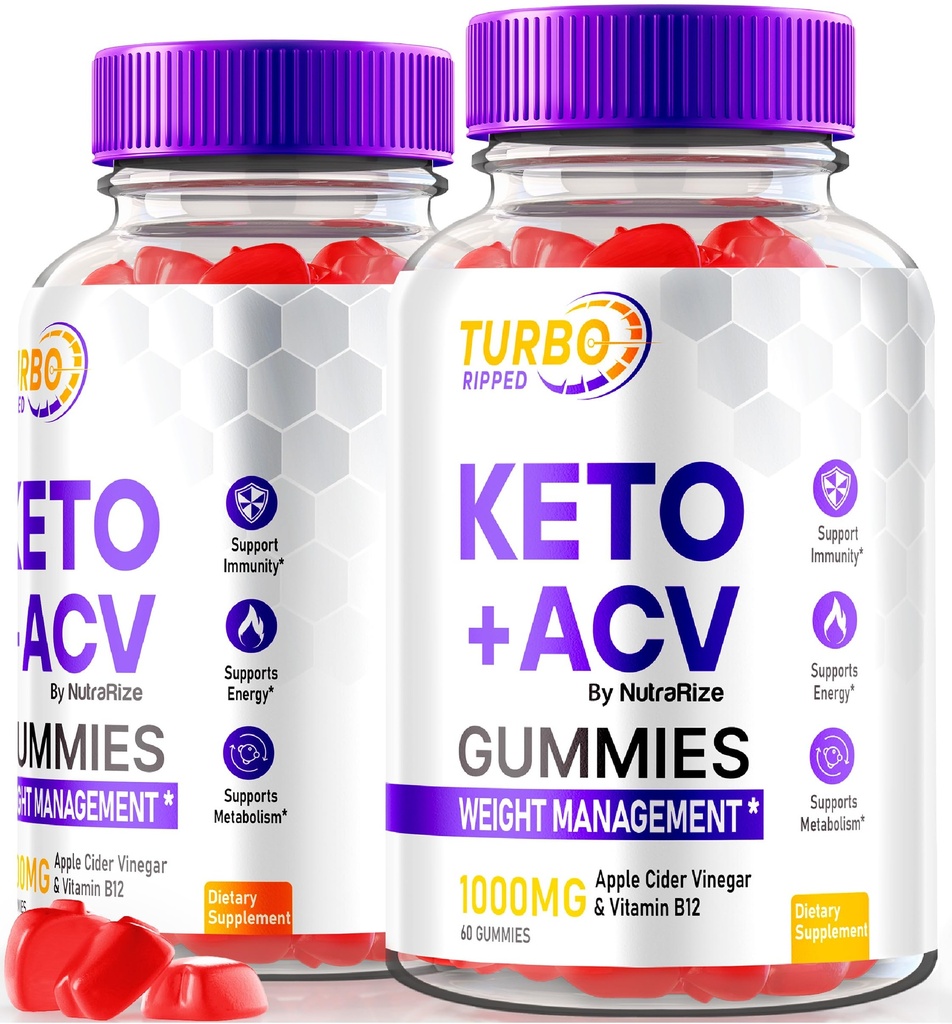 NutraRize(2パック)ターボリッピングKeto ACVグミー、公式TurboRipped Ketoグミー、Apple Cider Vinegarサプリメント、オールナチュラルKeto + ACV、Premium Keto Plus ACVグミー、Gomitasレビュー(120グミー)