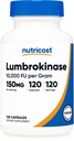 Nutricost Lumbrokinaseカプセル150mg(120カプセル) -グルテンフリー、ビーガン、GMOフリー