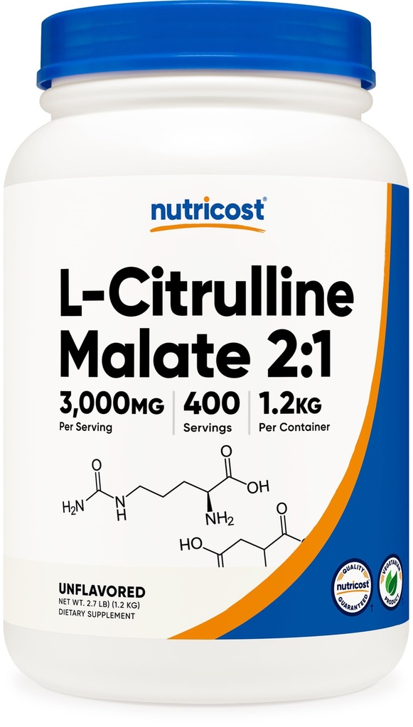 Nutricost L-Citrullineの無光沢の粉(2:1) 1.2KG