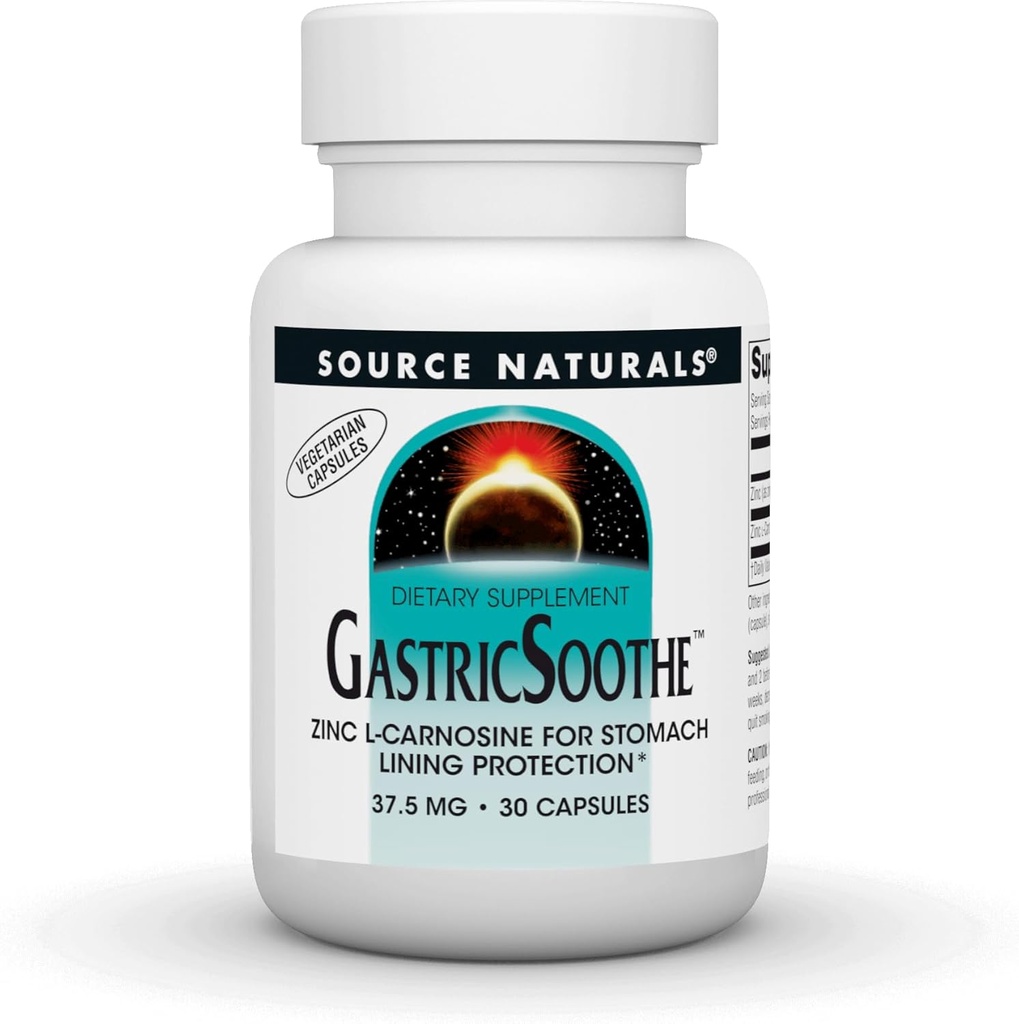 源のNaturals GastricSoothe亜鉛Lカルノシン* - 30のベジギー帽子