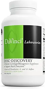DAVINCIラボディスクディスカバリー - スピナルヘルス&バック機能 - ビタミンC、ビタミンD3、ボビントラチェール軟骨、アップルペクチン&ホーステールパウダー - グルテンフリー - 180カプセル