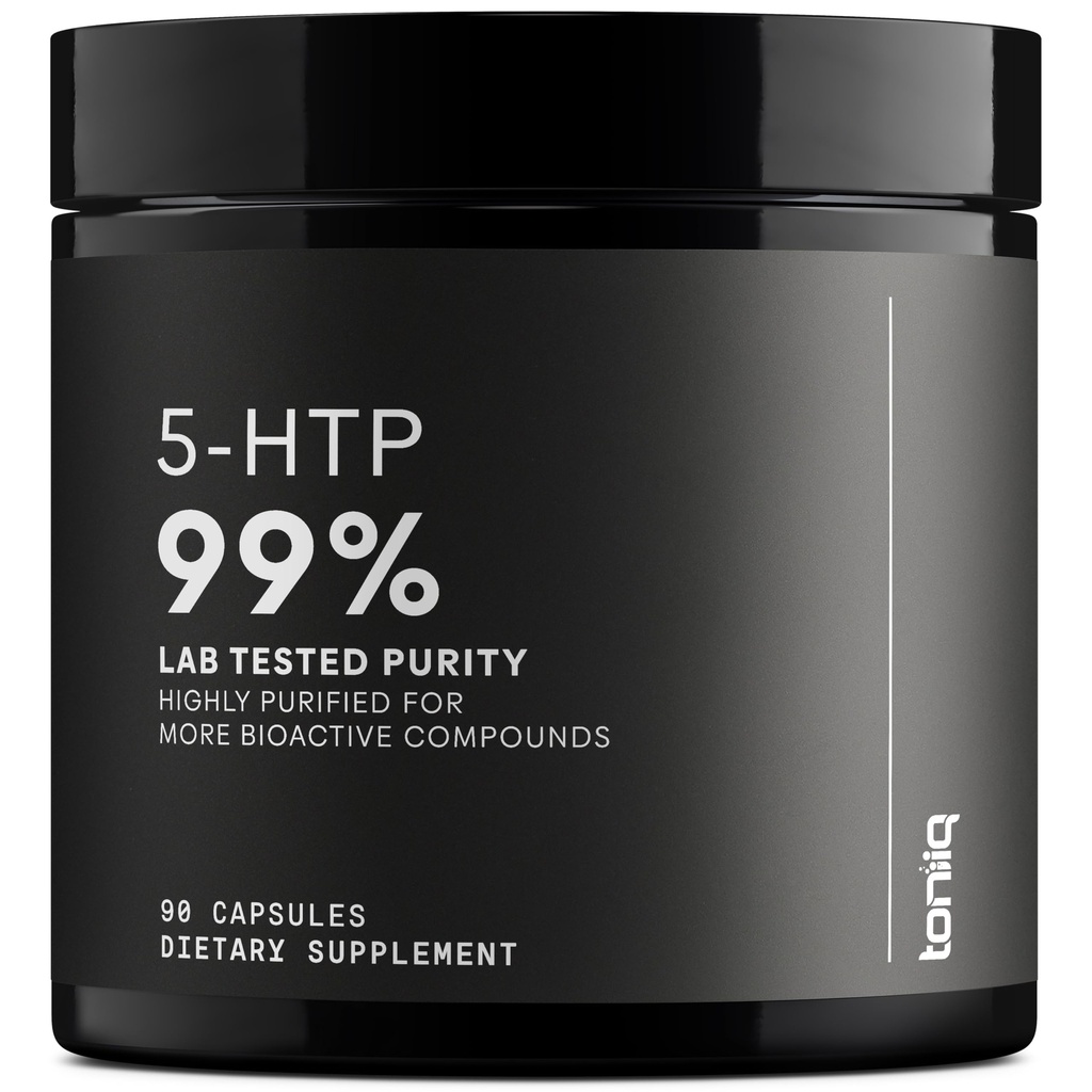 Toniiq超高強度5HTPカプセル - 99% + 高度に浄化され、Bioavailable - 12:1の集中されたエキス- 200mg - 90の野菜のカプセル