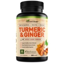 自然のベースターメリックとジンジャーサプリメント - Curcumin、Apple Cider Vinegar&BioPerine Black Pepper Extract - 95% Curcuminoids - 120カプセル