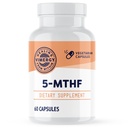 活力 5-MTHF カプセル – 60 のサービング (1 カプセル/サービング) 8500mcg L-Methylfolate グルコサミンおよび 500 mcg ビタミン B12 の補足–女性および人のビーガンのためのBioavailable Folate の補足 5 mthf (60 ct)