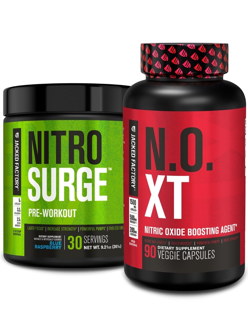 ジャック工場ニトロサージブルーラズベリー&N.O. XT Nitric Oxide Booster for Men & Women