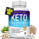 Toplux Ketoのブロッカーの丸薬の白い腎臓の豆のエキス- 1800のmgの自然なケトーシス、サポートKetoの食事療法、人女性のための90のカプセル、補足