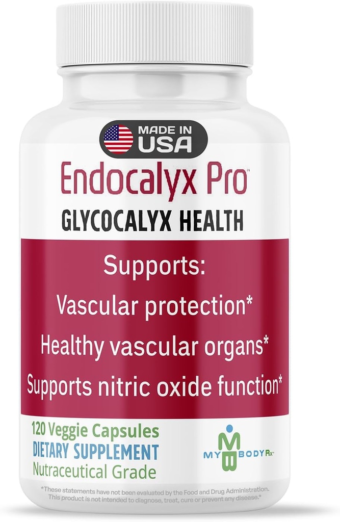 Endocalyx のプロ サプリメント – Endothelial Glycocalyx サポート 120 カプセル - 血管 & マイクロ循環の健康 – 臨床的に供給 – 特許取得 – ニトリオキサイド機能をサポート