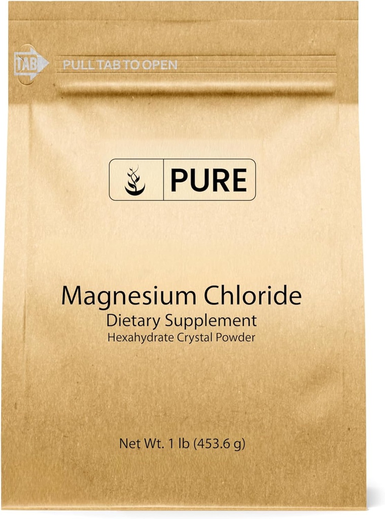 Pure Original Ingredients Magnesium Chloride (1 lb), Eco-Friendly Packaging, Crystal Powder, Magnesium Supplement