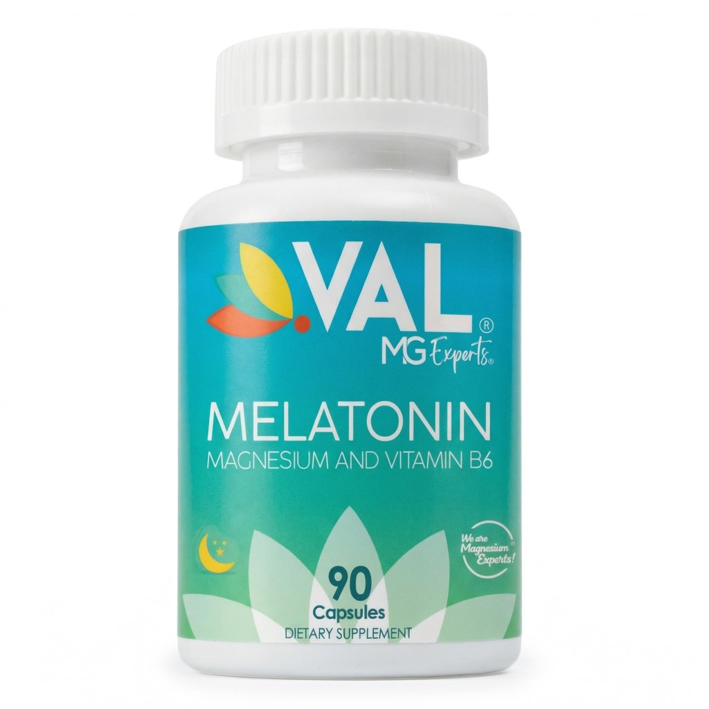 ビタミンB6&マグネシウム配合のVAL Mgエキスパートメラトニン3mg | 90日供給 | 睡眠サポート & ヘルシーなシルカディアンリズム | 非GMO、グルテンフリー、抗酸化処方