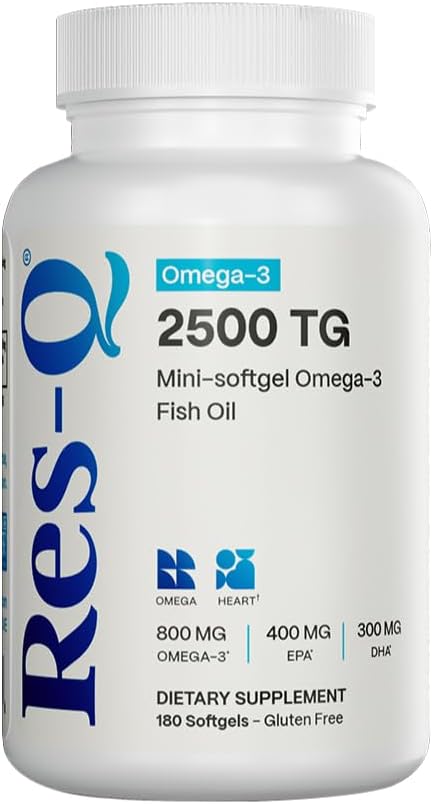 Res-Q 2500 TG Omega-3の魚油の小型ゲルのカプセル
