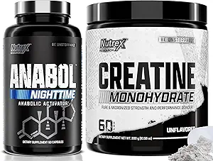Nutrex Anabol PMの夜間筋肉建築者およびクレアチンの Monohydrate の粉