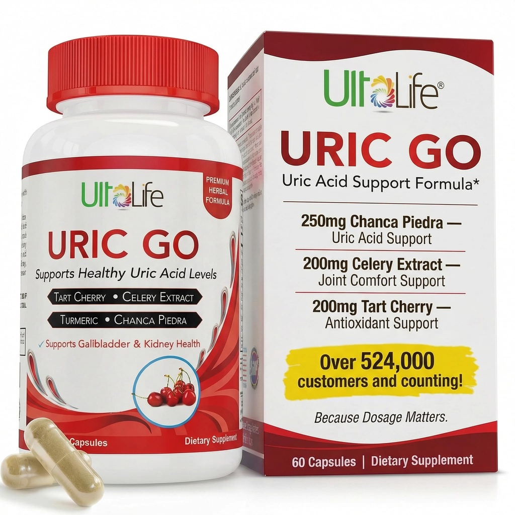 #1 URICはG.O.U.TのためのUricの酸の清潔なサポート補足-自然な腎臓の清潔なDetoxの方式のChanca Piedra、Celeryの種、タルトチェリー、Cranberry、Pomegranate、Turmeric、ビーガン非GMO 60のカプセルに行きます