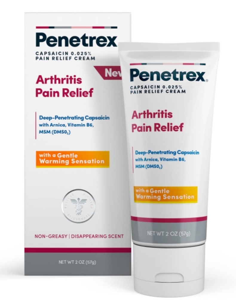 Penetrex の暖まる痛みの救助のクリーム-アルニカ、ビタミン B6 及び MSM (DMSO2) の深い浸透のカプサイシン-手、手首、フィート、膝、肘および他の効果がある区域、2 oz に適用して下さい