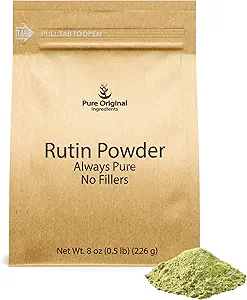 ピュアの元のINGREDIENTSのルチンの粉(8のoz)常に純粋、添加物無しまたは注入口、実験室は確認しました