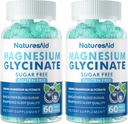マグネシウムのGlycinateのガミー1000mg - 砂糖はビタミンD、B6、CQ10のCalmの気分及び睡眠サポート- 120のブルーベリーのガミー- 2のパックとマグネシウムのカリウムの補足を解放します