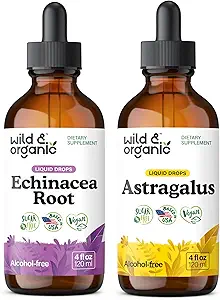 ワイルド&オーガニックEchinacea Tincture 4 fl oz & Astragalus Tincture 4 fl oz