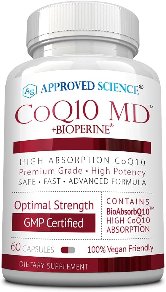 承認された科学® CoQ10 MD - より速い吸収のためのBioPerine®の余分強さ300mgの純粋なCoQ10 -最適サポート– 60のビーガン カプセル