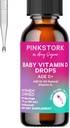 ピンクのストークの赤ん坊の液体のビタミンDは乳児のための低下、新生児のための400 IUのビタミンD3および子供が骨の開発および健康な免疫機能を支えるのを助けます - 1のflのoz、2か月の供給