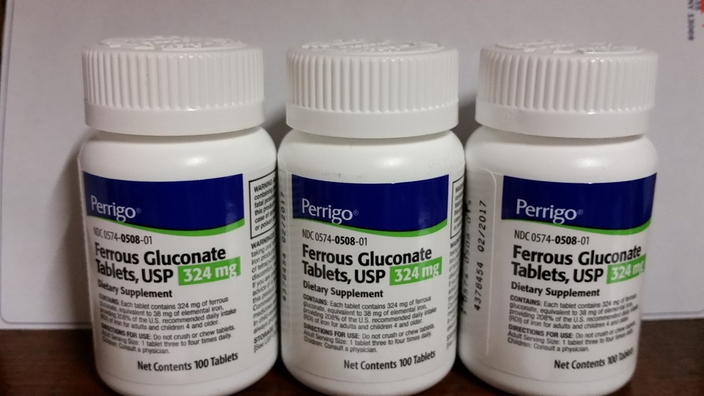 フェライトグルコネート、324mg、100錠、3パック