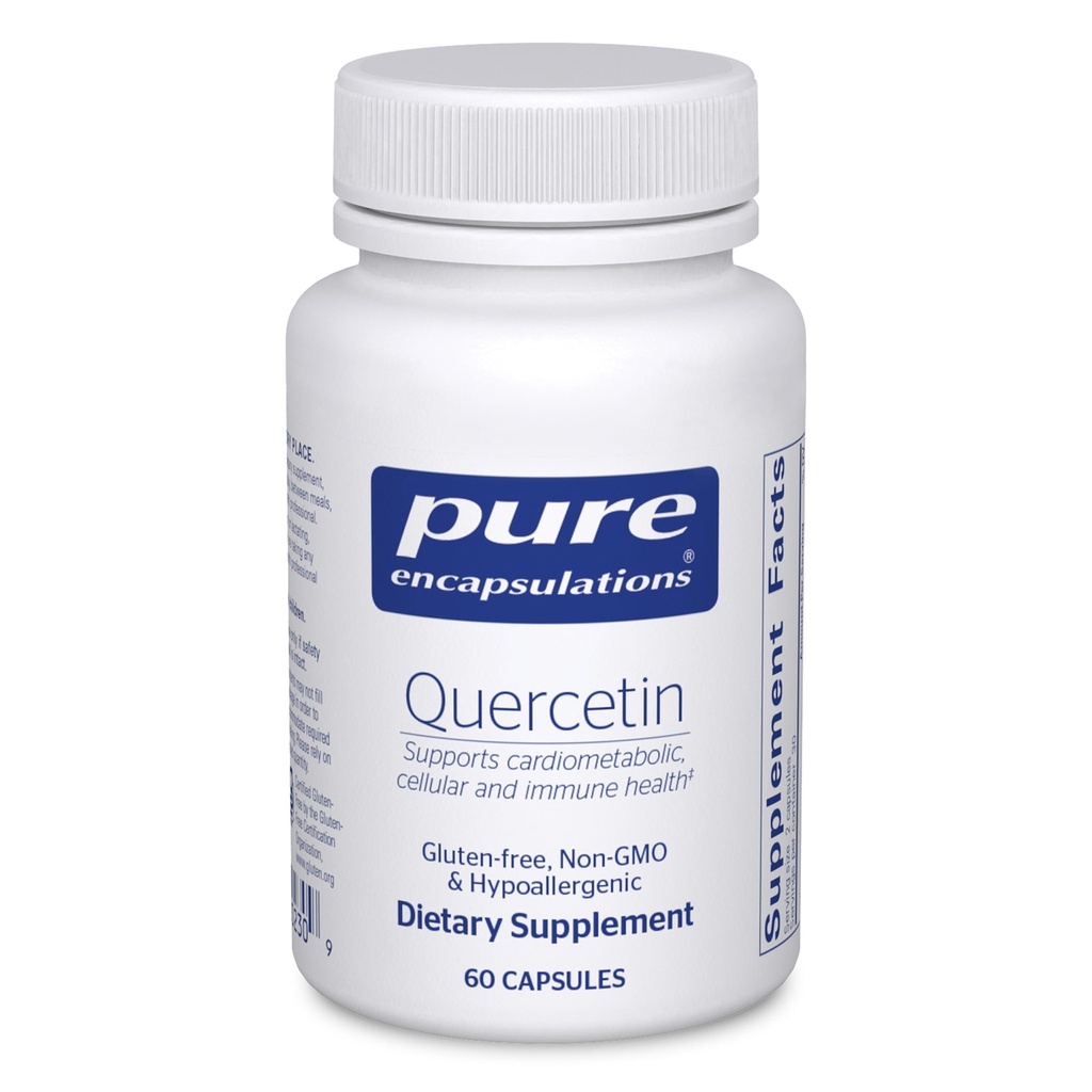 純粋なカプセル化ケルセチン - 500 mg - 免疫サポート、細胞の健康と心臓の健康 - 抗酸化サプリメント - グルテンフリー&非GMO - 60カプセル