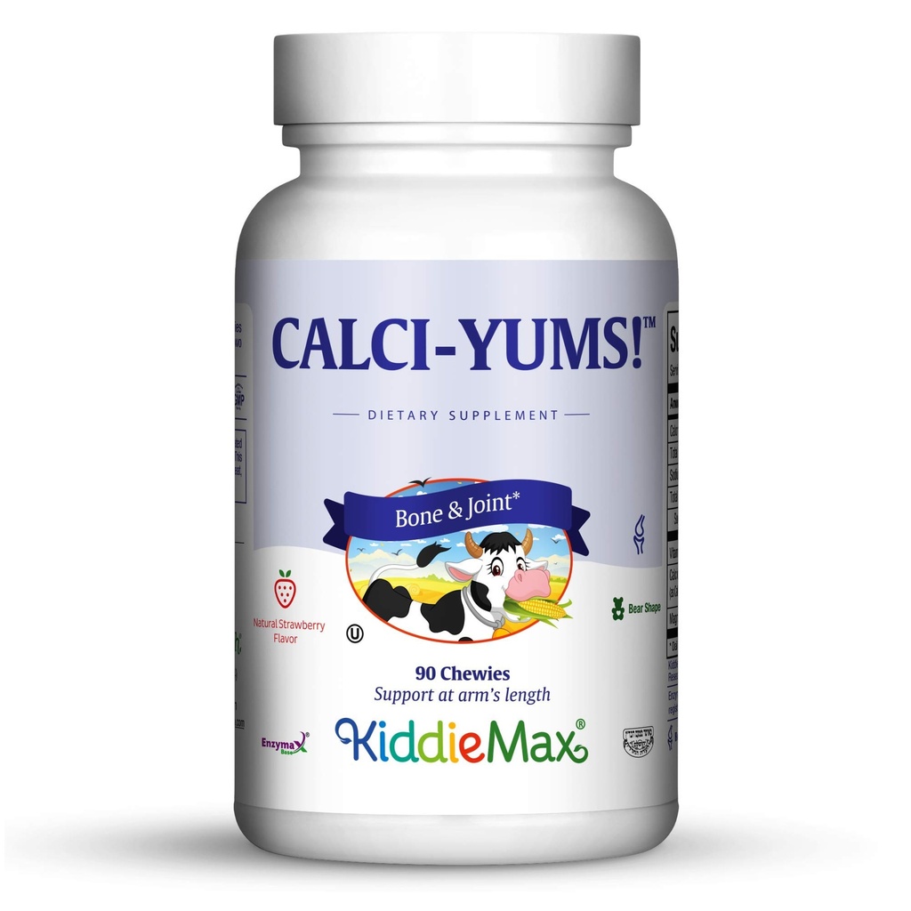 Maxi Health KiddieMax Calcium - CalciYum! - 味付け - Animal Shaped Chewies - Kosher (90 カウント)