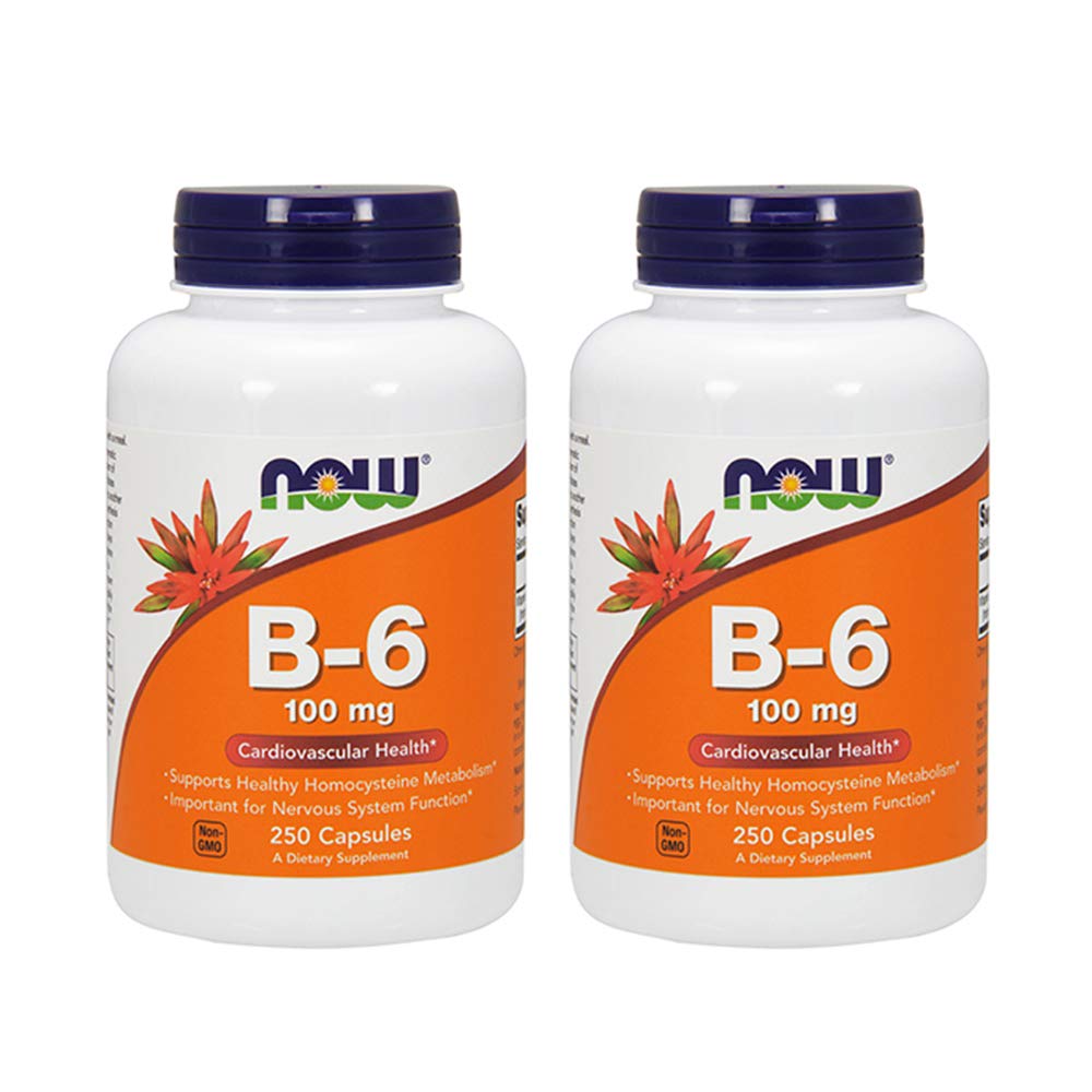 NOWのビタミンB-6 100mg、250のカプセル(2のパック)