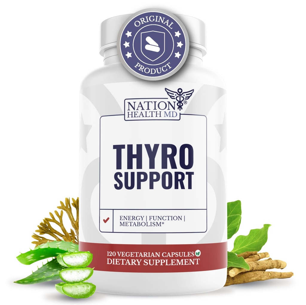 Thyroサポート - Selenium、Bradderwrack&亜鉛と甲状腺サプリメント - 女性と男性のための甲状腺の健康 - ビーガン、非GMO、グルテンフリー - 120カプセル