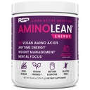 RSP NUTRITION AminoLean のプレワークアウトの粉、ビーガン BCAA のアミノ酸、自然なカフェイン、人及び女性のためのプレワークアウトのブースト、30 のサーブが付いているアミノ酸及び重量管理